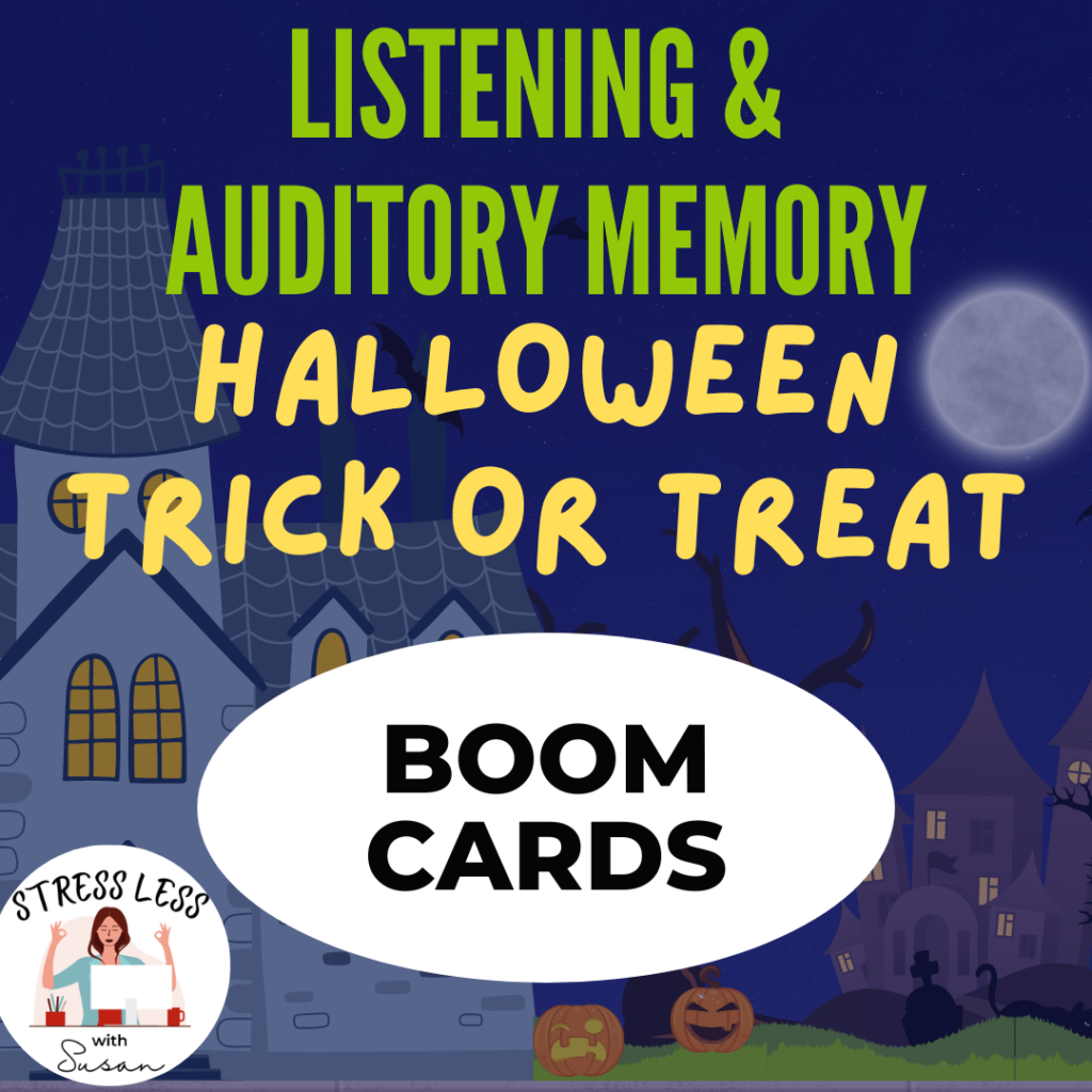 auditory working memory game for Halloween