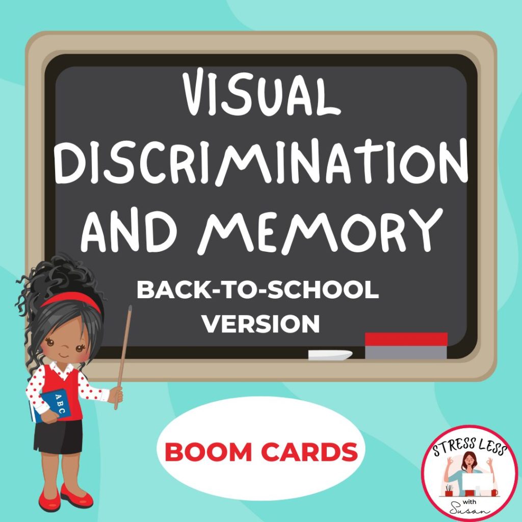 progressive difficulty visual discrimination and memory digital learning activity