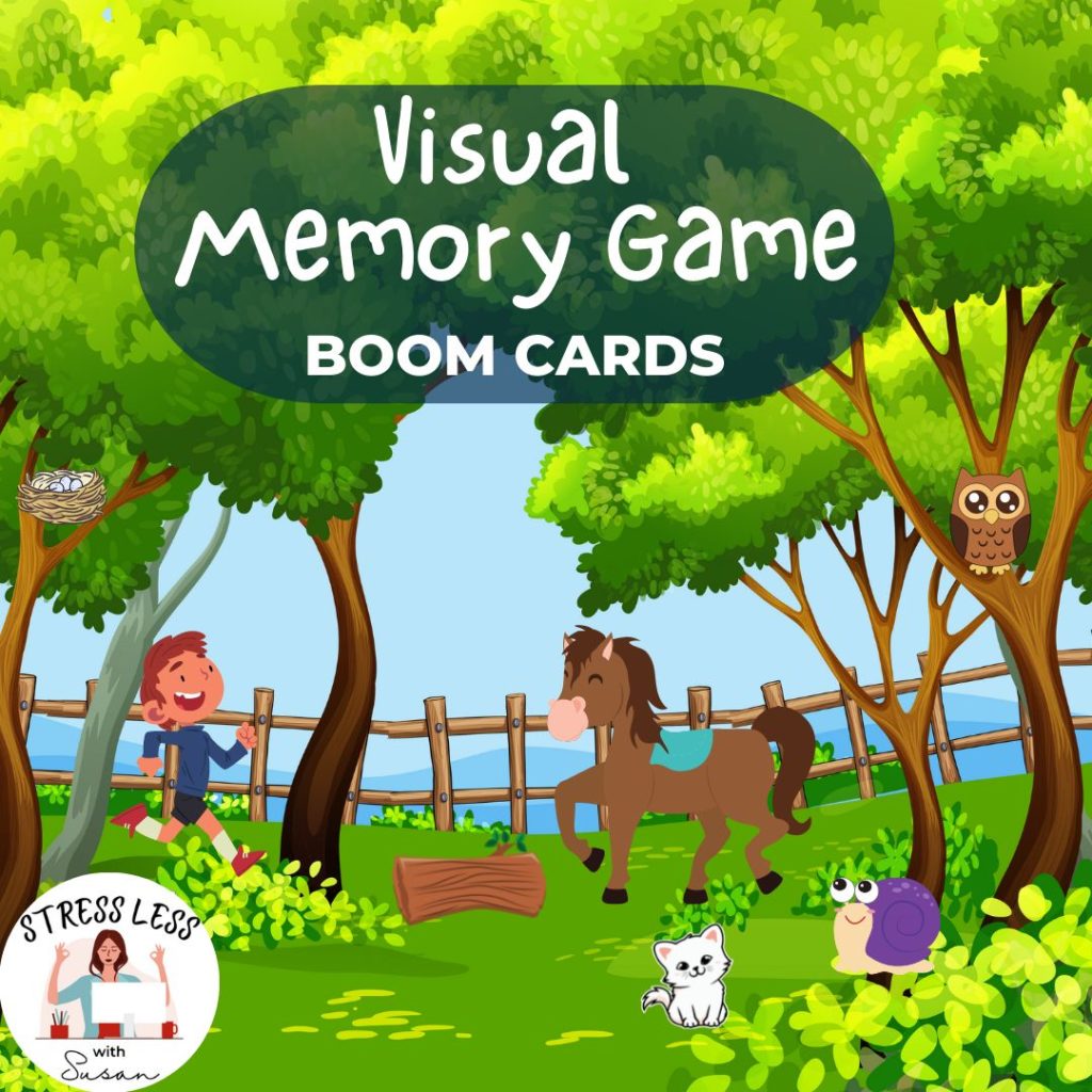 visual memory game BOOM cards progressive difficulty