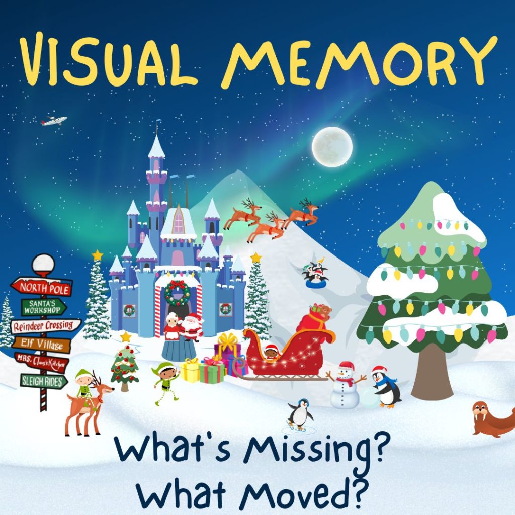 visual memory BOOM card game for Christmas