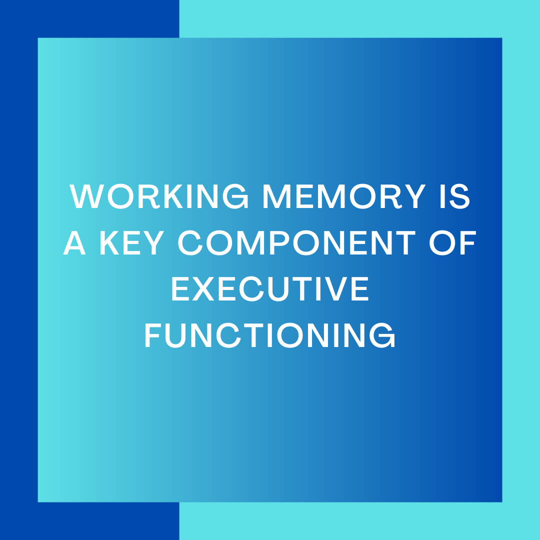 working memory is a key component of executive functioning