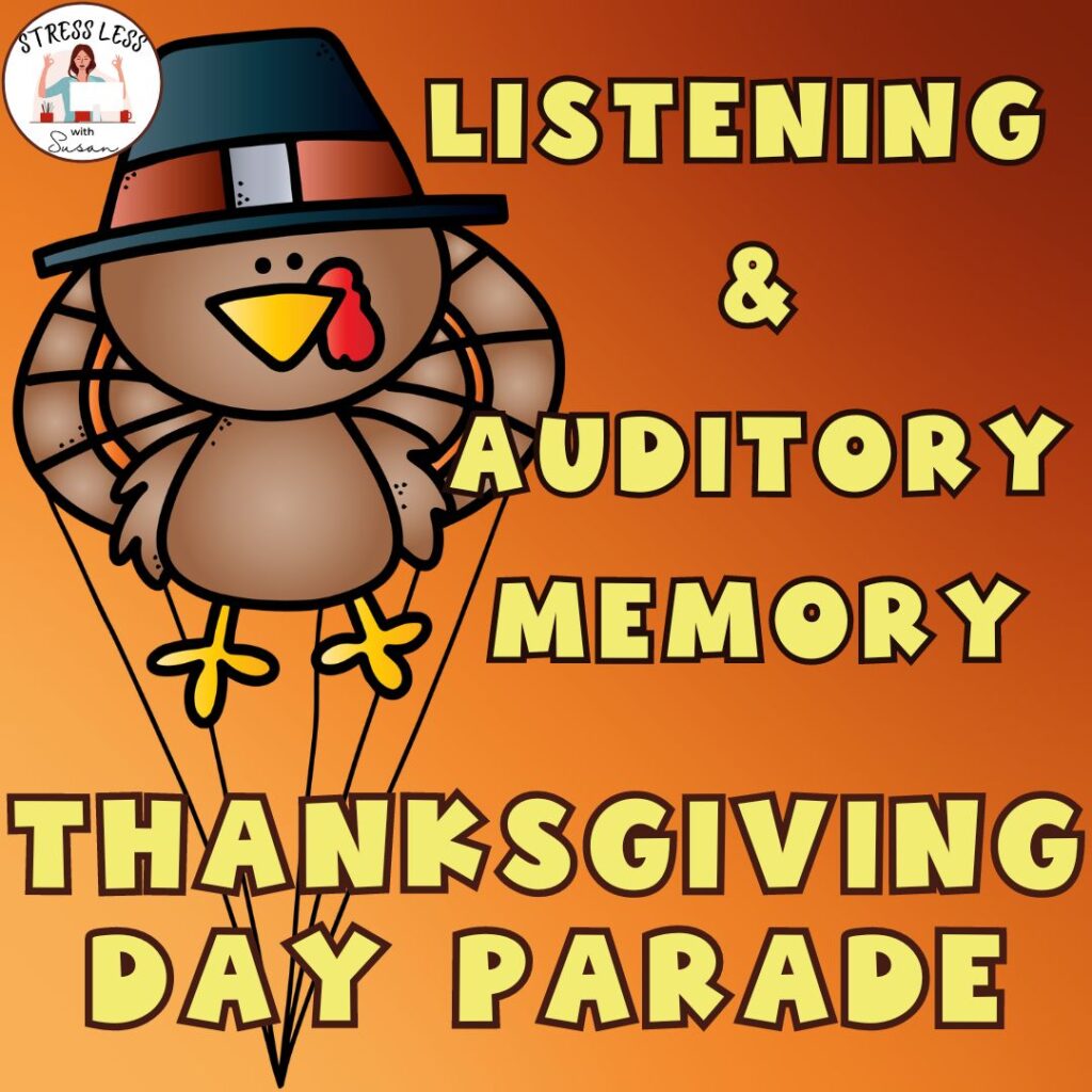 listening and auditory memory thanksgiving day digital boom card game