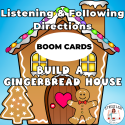 listening and following directions game gingerbread house