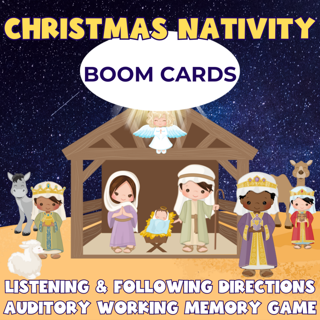 auditory working memory Christmas Nativity game