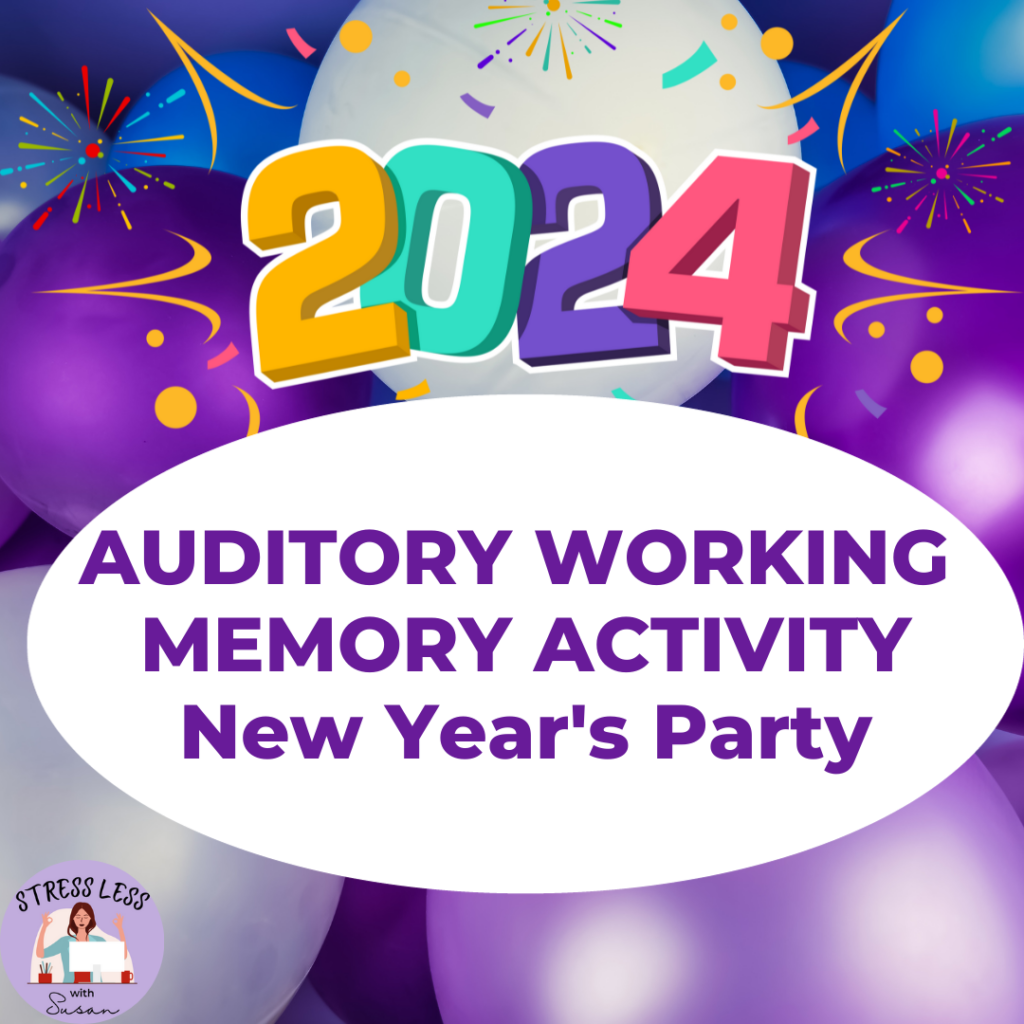 listening and following directions auditory working memory game New Year's Eve Party