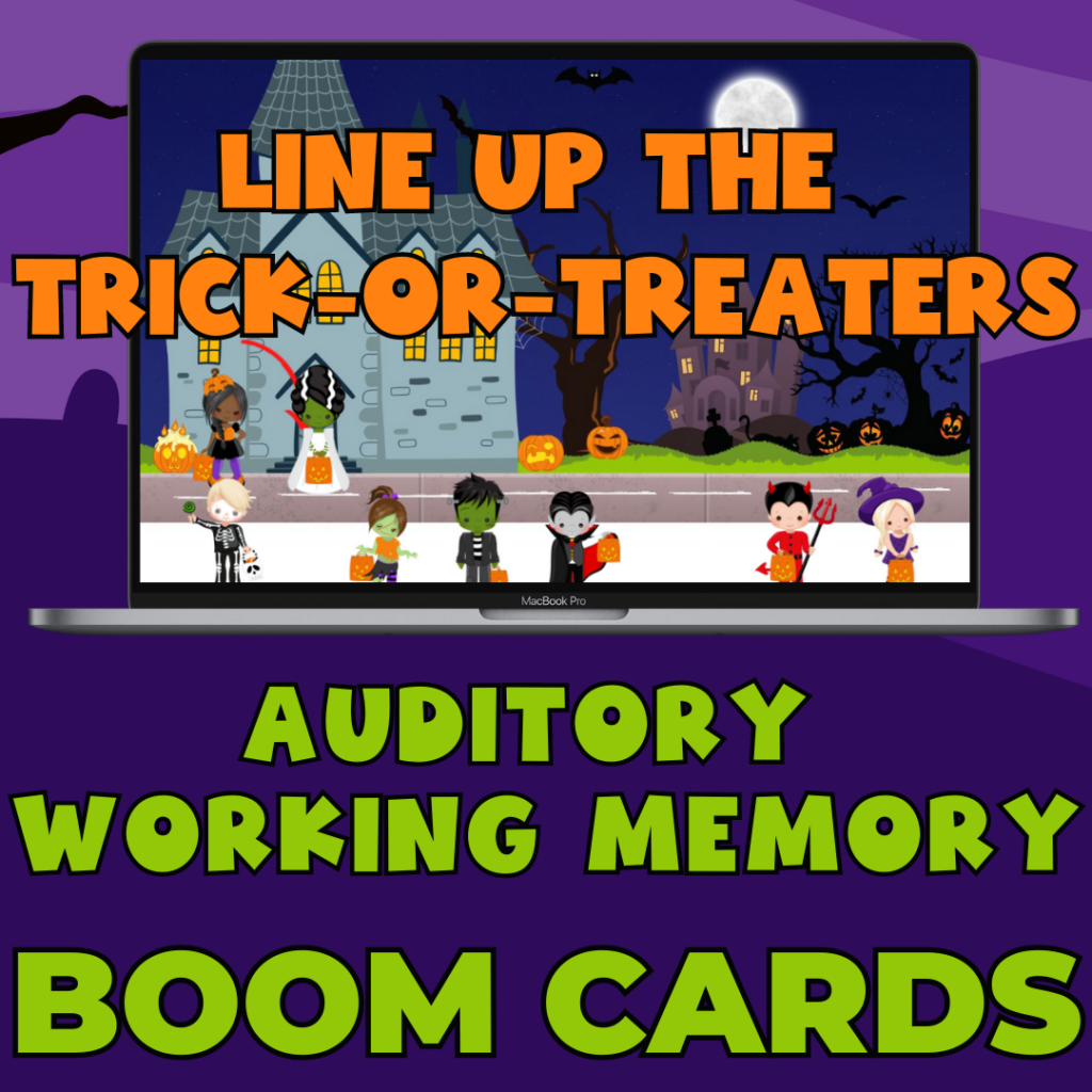 listening and following directions auditory memory Halloween