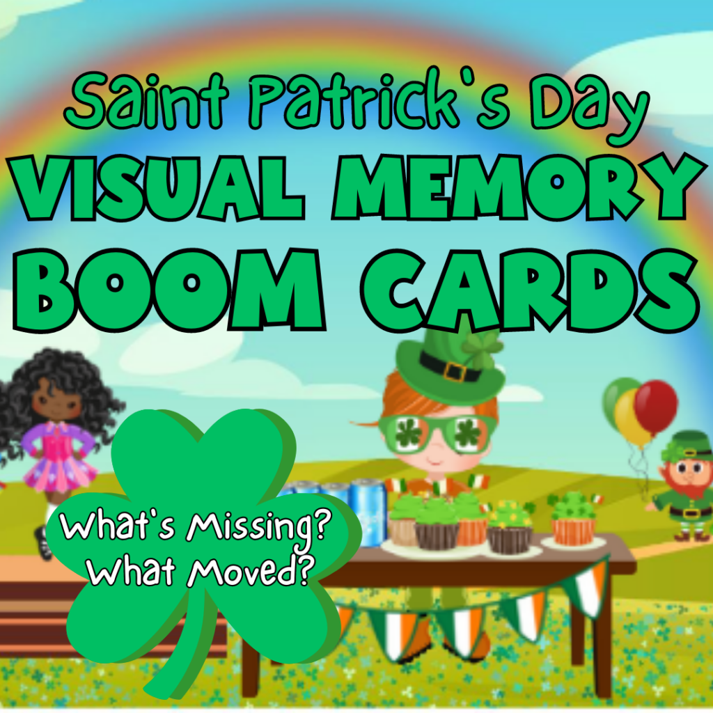 Visual Memory Game for St. Patrick's Day: What's Missing? What Moved?