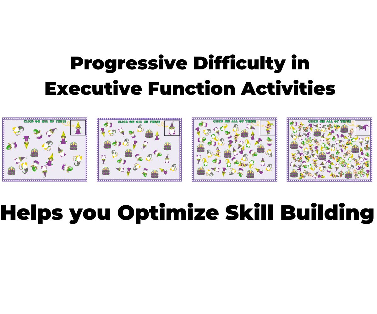 progressive difficulty for executive functioning exercises