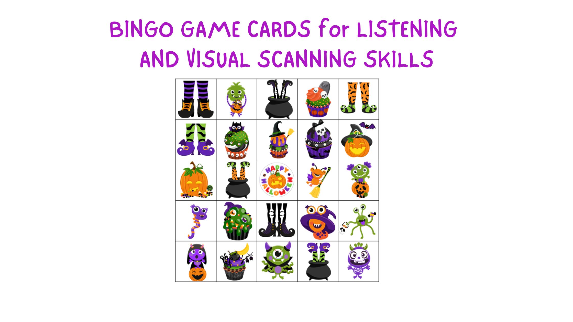 Bingo Games for Listening and Visual Skills
